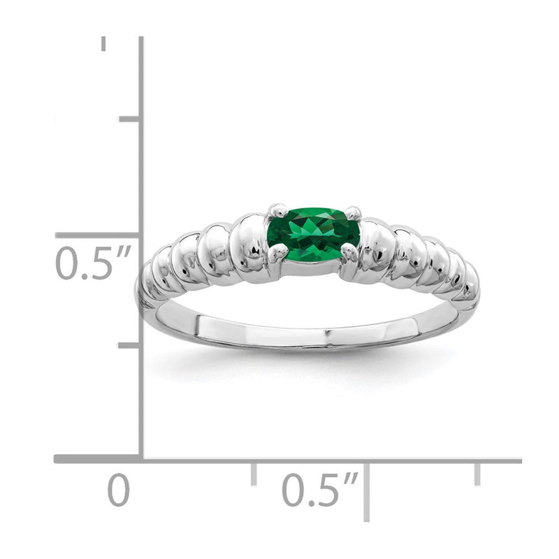 Solid 14k White Gold 5x3mm Oval Mount St. Helens Ring