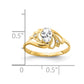 Solid 14k Yellow Gold 6x4mm Oval Cubic Zirconia A Simulated CZ Ring