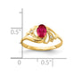 14K Yellow Gold 6x4mm Oval Ruby A Real Diamond ring