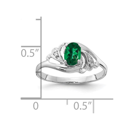 14k White Gold 6x4mm Oval Mount St. Helens VS Real Diamond ring