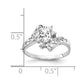 Solid 14k White Gold 6x4mm Oval Cubic Zirconia A Simulated CZ Ring