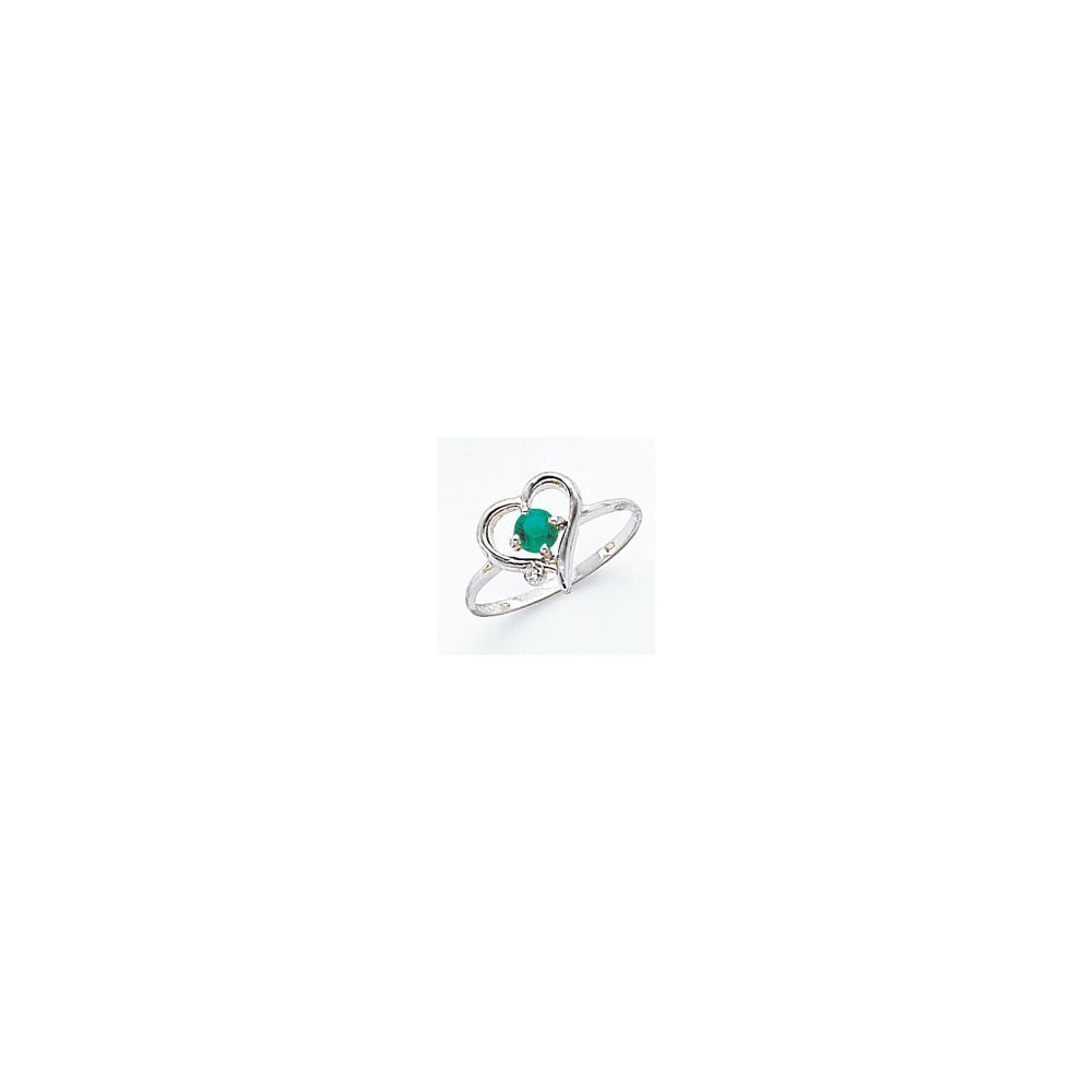 14k White Gold 4mm Mount St. Helens AAA Real Diamond ring