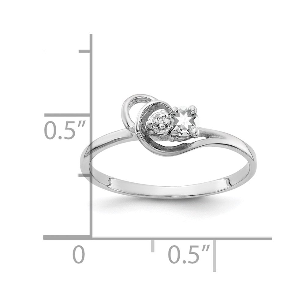 14k White Gold 3mm Cubic Zirconia VS Real Diamond ring