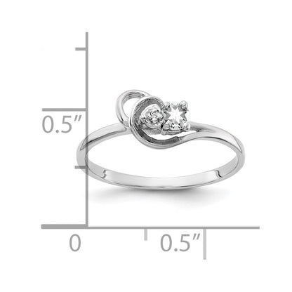 14k White Gold 3mm Cubic Zirconia VS Real Diamond ring