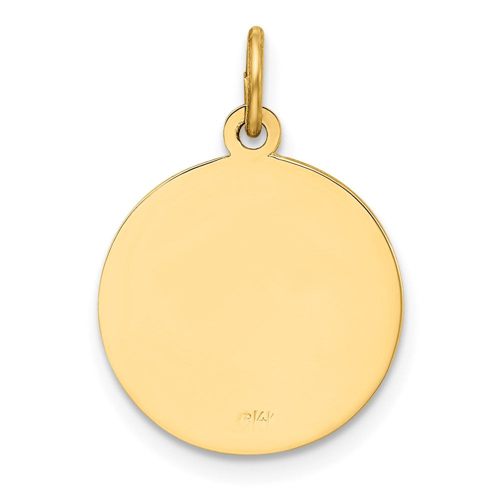 14k Yellow Gold Our Lady of Perpetual Help Medal Charm