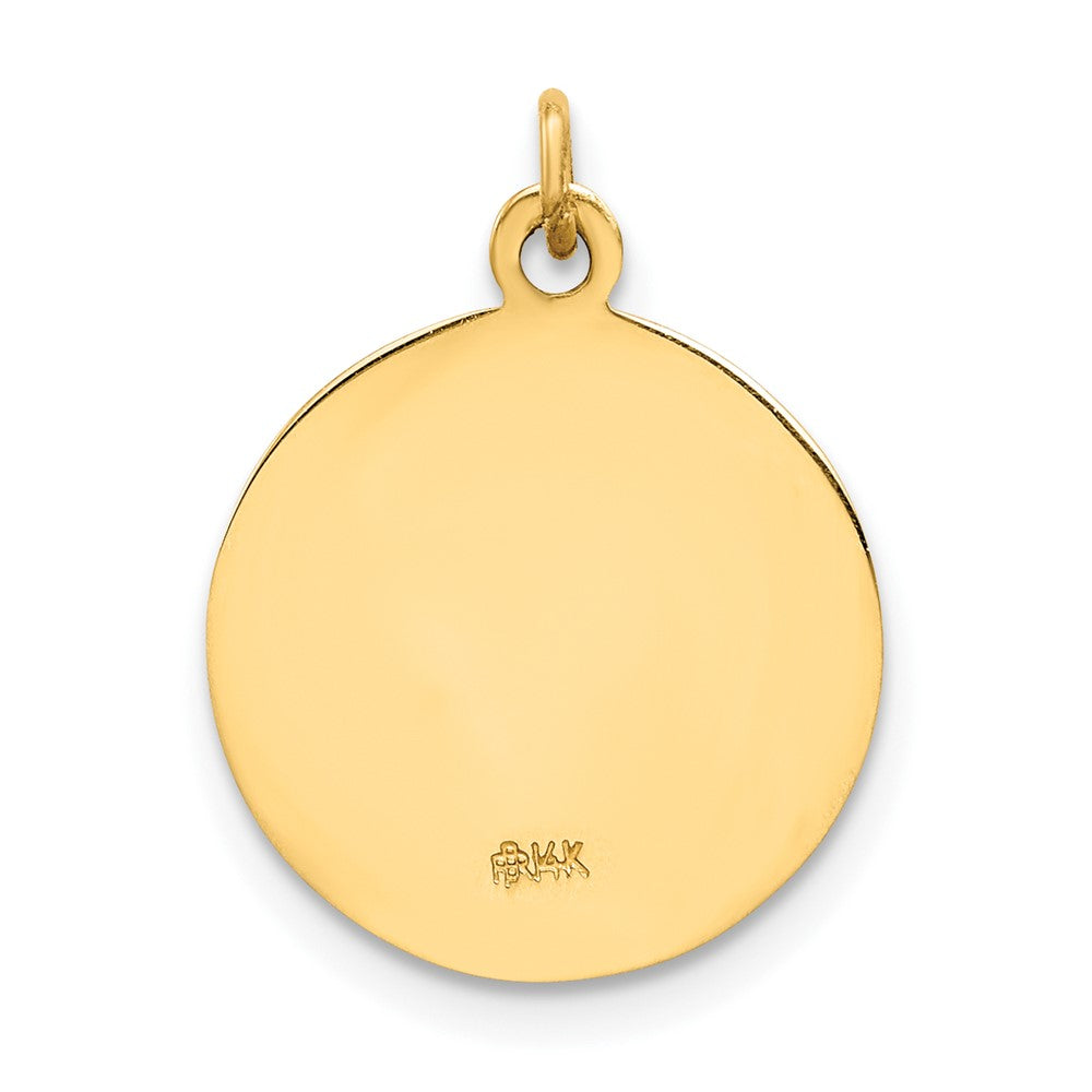 14k Yellow Gold Caridad Del Cobre Medal Pendant
