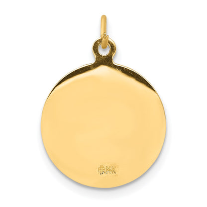 14k Yellow Gold Sacred Heart of Jesus Medal Charm