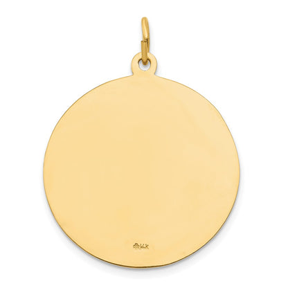 14k Yellow Gold Sacred Heart of Jesus Medal Pendant