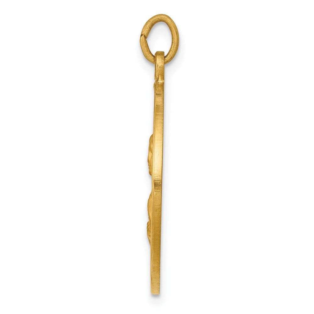 14k Yellow Gold Saint Theresa Medal Pendant