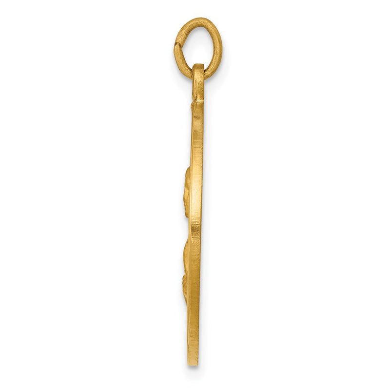 14k Yellow Gold Saint Theresa Medal Pendant