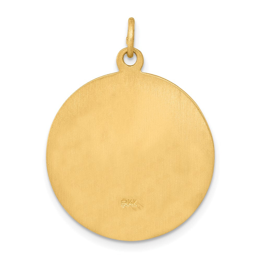14k Yellow Gold Saint Theresa Medal Pendant