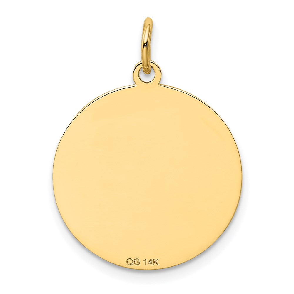 14k Yellow Gold Beagle Disc Charm