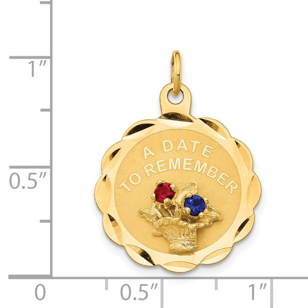 14k Yellow Gold A Date to Remember Charm
