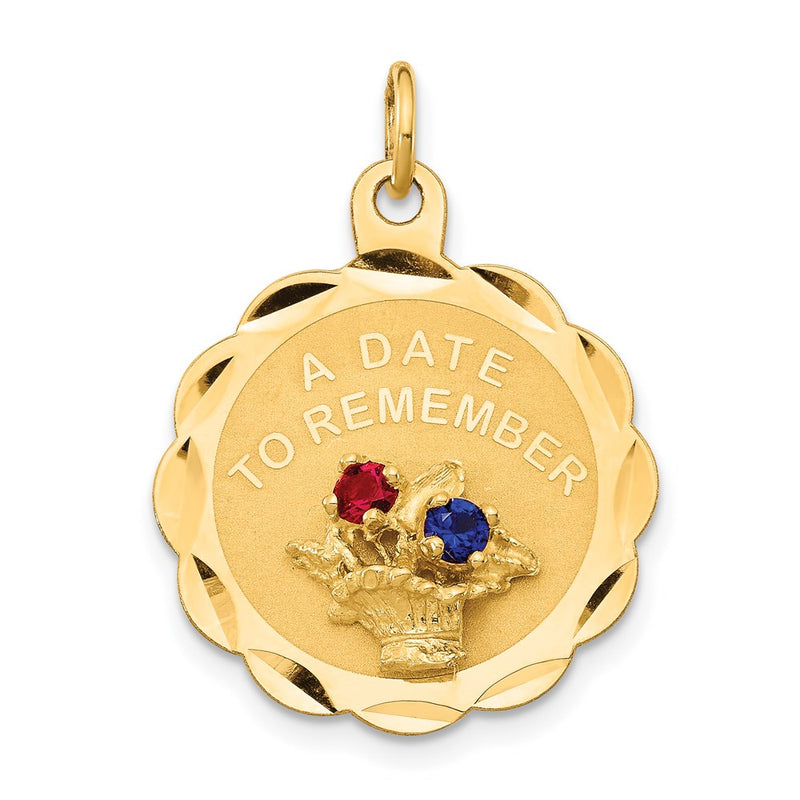 14k Yellow Gold A Date to Remember Charm