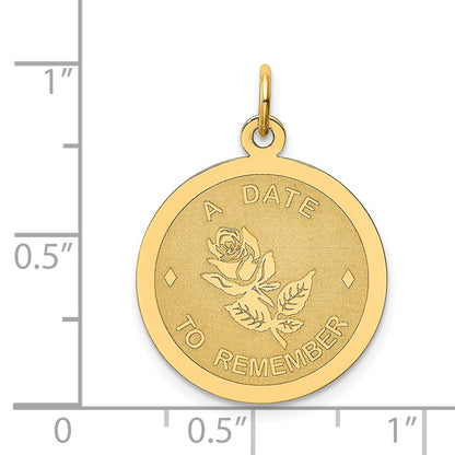 14k Yellow Gold A Date to Remember Charm