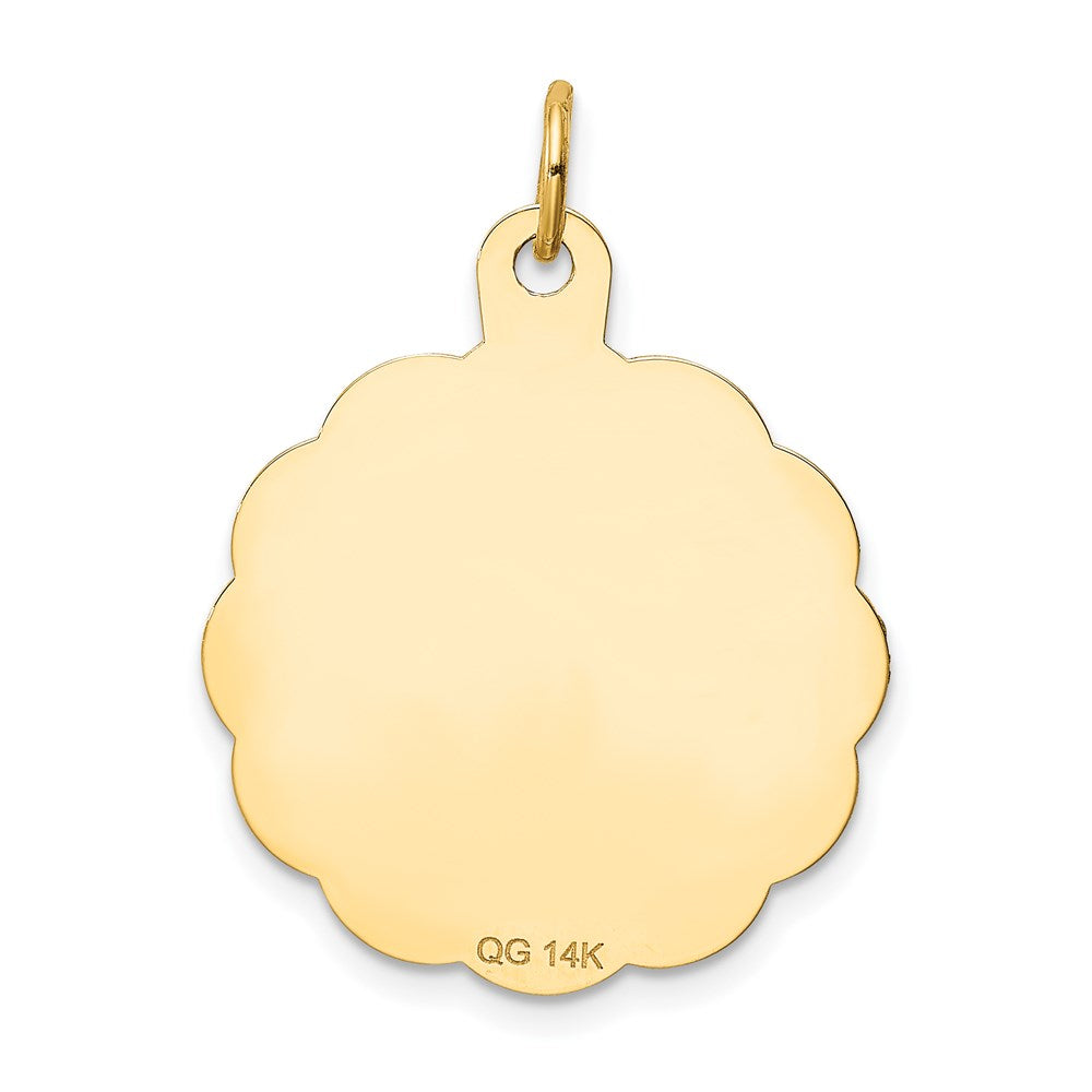 14k Yellow Gold A DATE TO REMEMBER Disc Charm