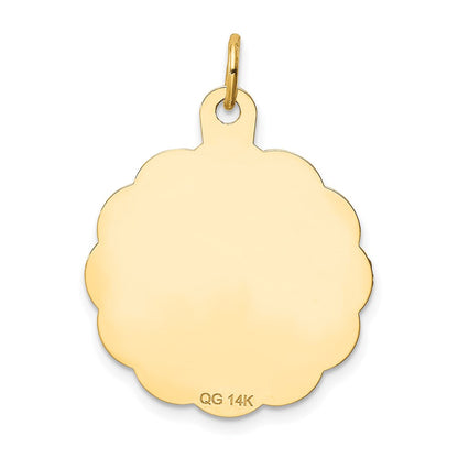 14k Yellow Gold A DATE TO REMEMBER Disc Charm