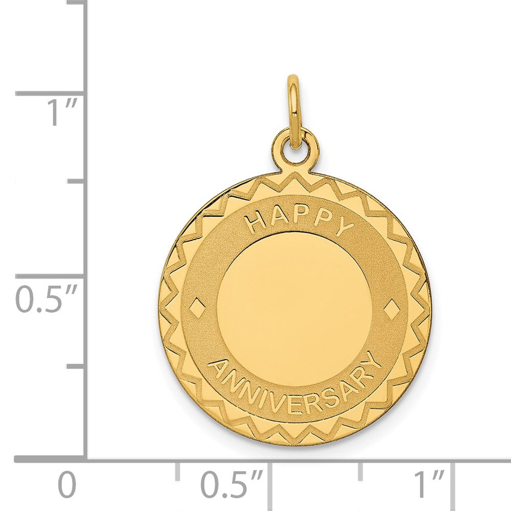 14k Yellow Gold HAPPY ANNIVERSARY Charm