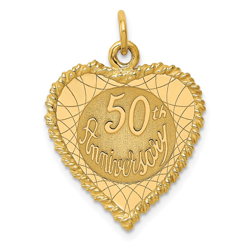 14k Yellow Gold 50th ANNIVERSARY Charm