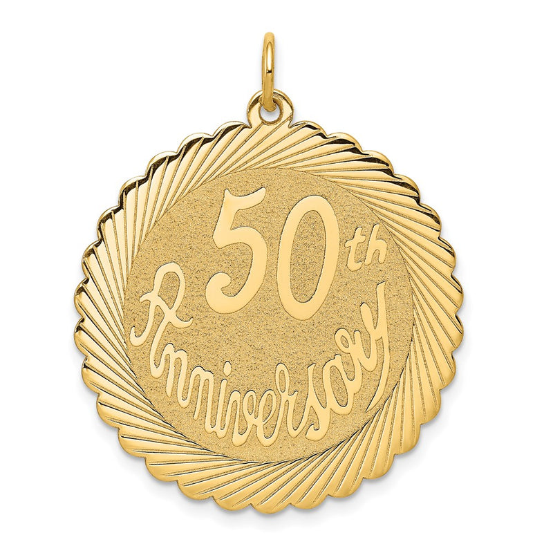 14k Yellow Gold 50th ANNIVERSARY Charm