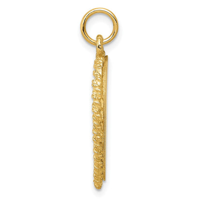 14k Yellow Gold HAPPY ANNIVERSARY Heart Charm