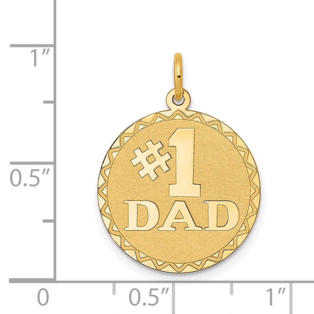 14k Yellow Gold #1 DAD Charm
