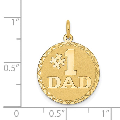 14k Yellow Gold #1 DAD Charm
