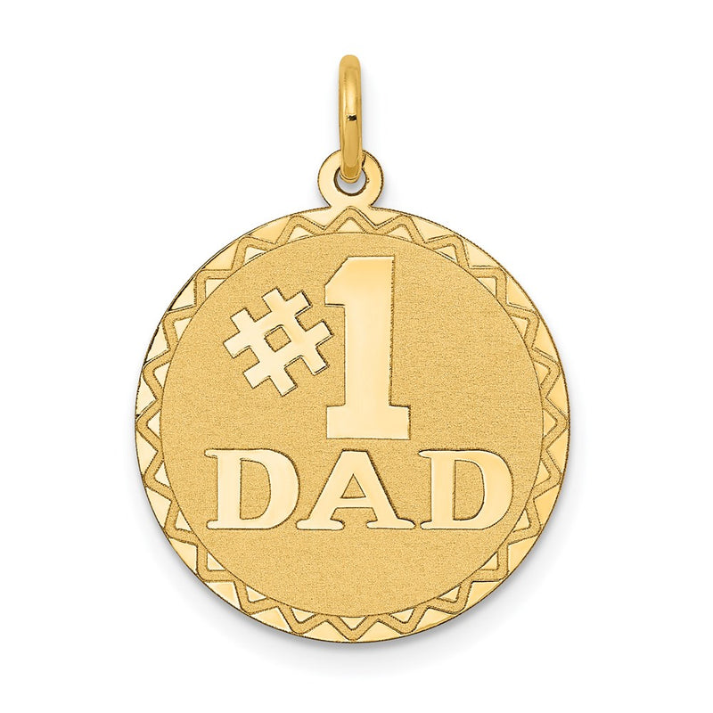 14k Yellow Gold #1 DAD Charm