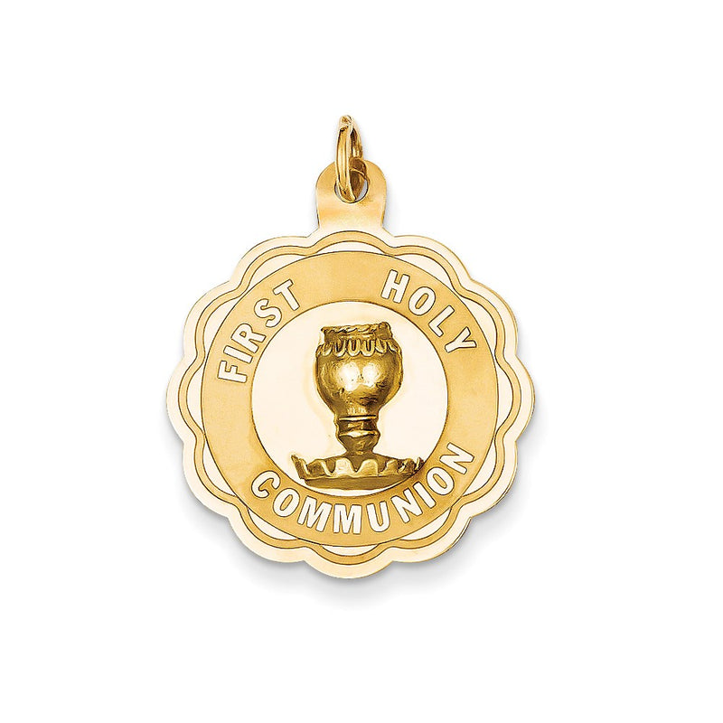 14k Yellow Gold First Holy Communion Pendant