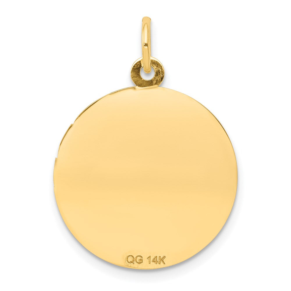14k Yellow Gold Holy Communion Disc Pendant