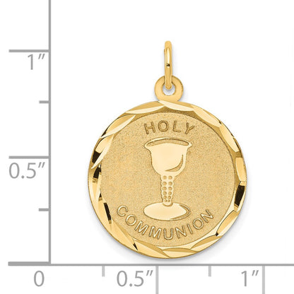 14k Yellow Gold Holy Communion Disc Pendant