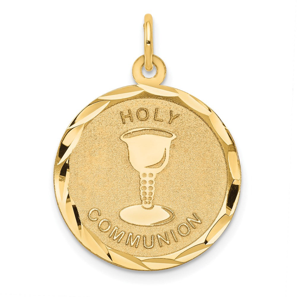 14k Yellow Gold Holy Communion Disc Pendant