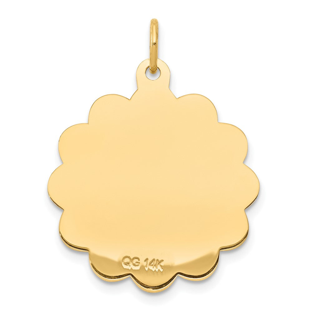 14k Yellow Gold Holy Communion Disc Pendant