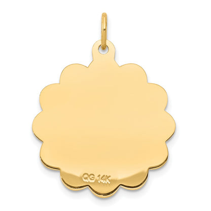 14k Yellow Gold Holy Communion Disc Pendant