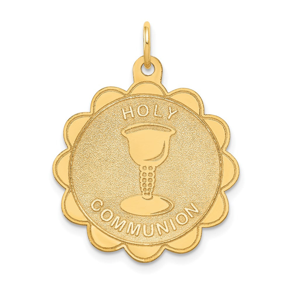 14k Yellow Gold Holy Communion Disc Pendant
