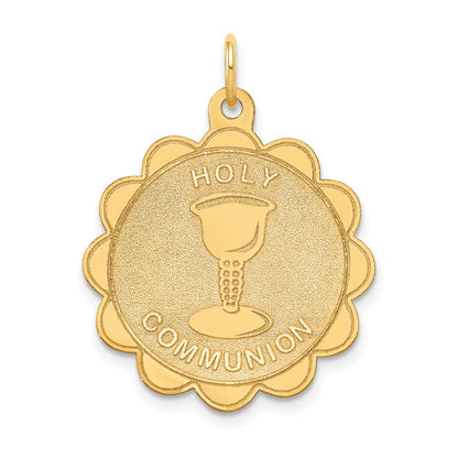 14k Yellow Gold Holy Communion Disc Pendant