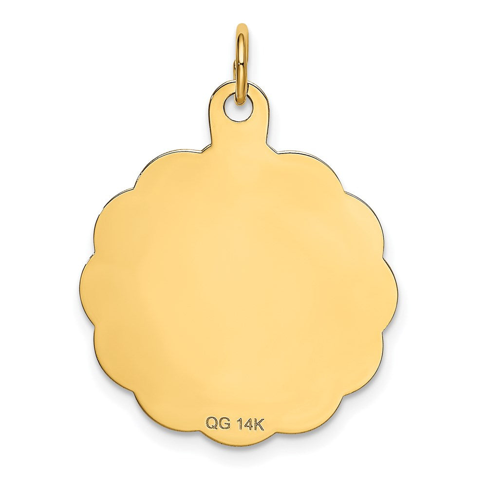 14k Yellow Gold HAPPY BIRTHDAY Disc Pendant
