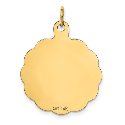 14k Yellow Gold HAPPY BIRTHDAY Disc Pendant