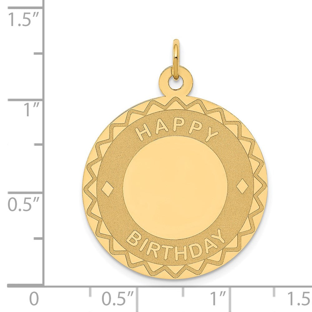 14k Yellow Gold HAPPY BIRTHDAY Charm