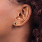 14k 5mm Bezel Sapphire Stud Earrings