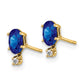 14k Diamond and Sapphire Birthstone Earrings