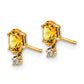 14k Diamond and Citrine Birthstone Earrings