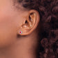 14k White Gold 4mm July Ruby Earrings