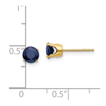 14k 5mm Sapphire Earrings - September