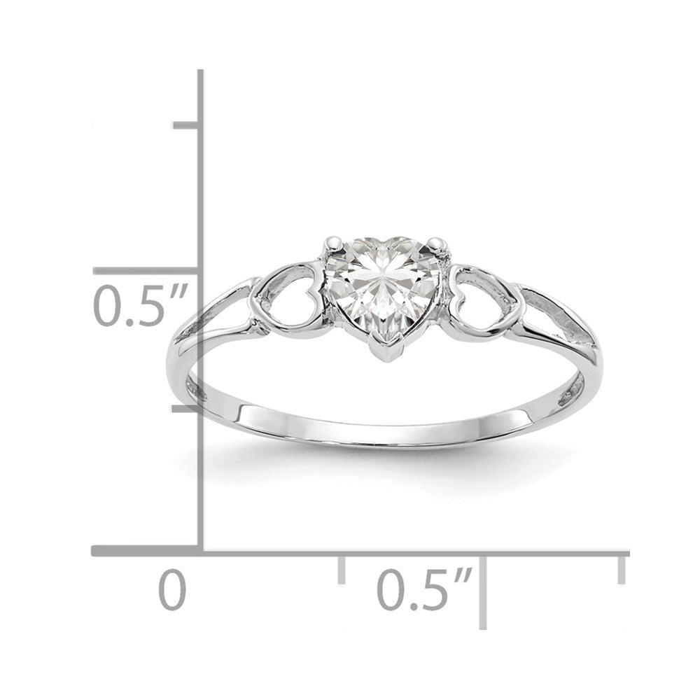 14k White Gold Topaz Birthstone Ring