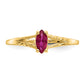 14K Yellow Gold Ruby Birthstone Ring