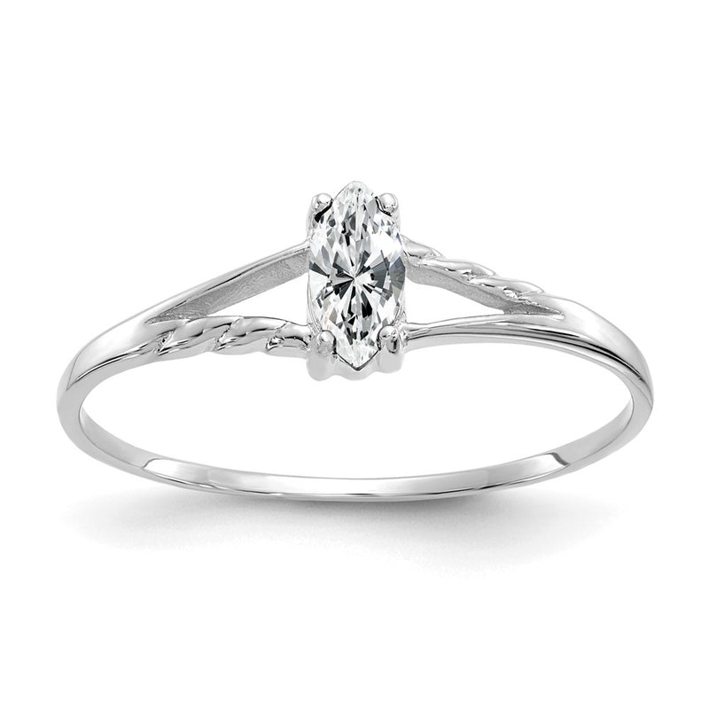 14k White Gold Topaz Birthstone Ring