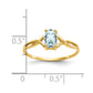 14K Yellow Gold Aquamarine Birthstone Ring