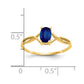 Solid 14k Yellow Gold Simulated Sapphire Birthstone Ring