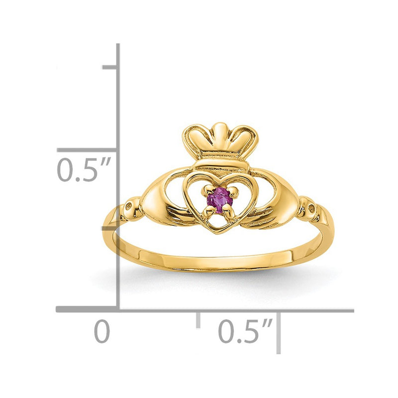 14K Yellow Gold Ruby Birthstone Ring